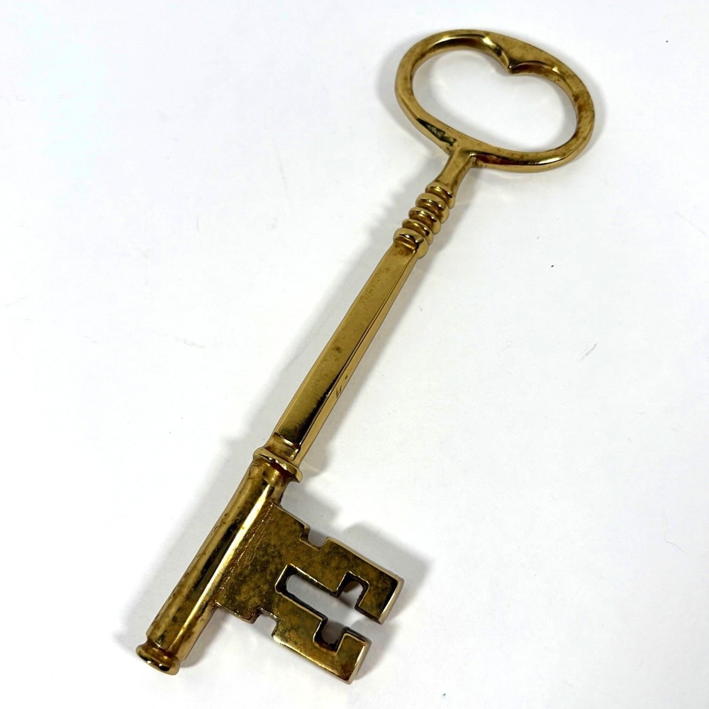 Vtg Virginia Metalcrafters Brass Skeleton Key Colonial Williamsburg Reproduction